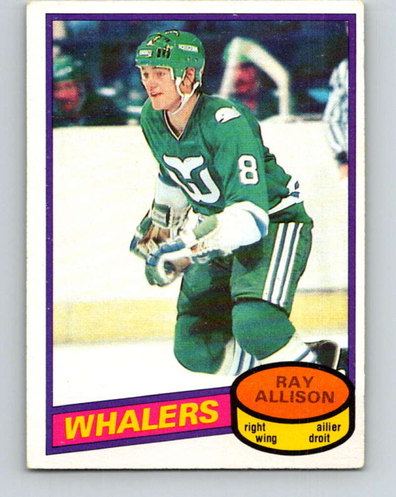 1980-81 O-Pee-Chee #126 Ray Allison RC Rookie Hartford Whalers V38285