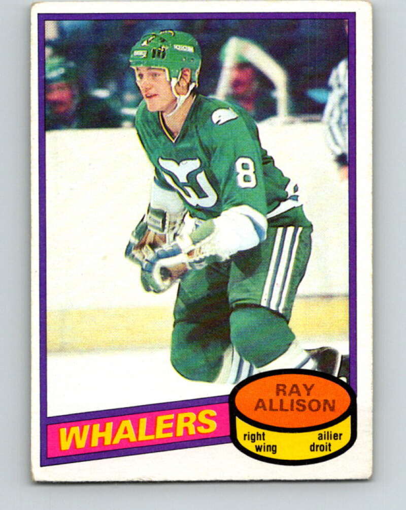 1980-81 O-Pee-Chee #126 Ray Allison RC Rookie Hartford Whalers V38287