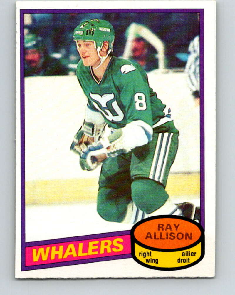 1980-81 O-Pee-Chee #126 Ray Allison RC Rookie Hartford Whalers V38289