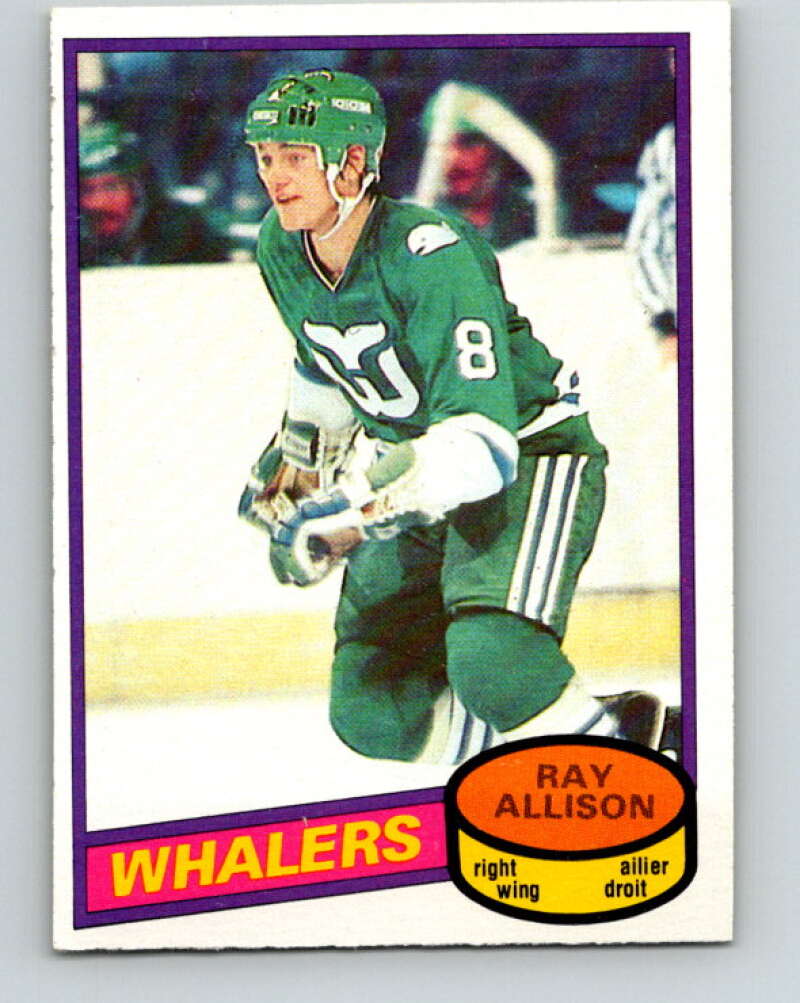 1980-81 O-Pee-Chee #126 Ray Allison RC Rookie Hartford Whalers V38290