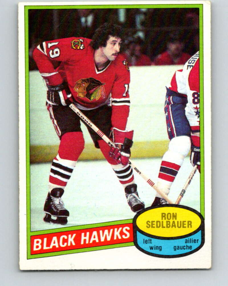 1980-81 O-Pee-Chee #134 Ron Sedlbauer Chicago Blackhawks V38358