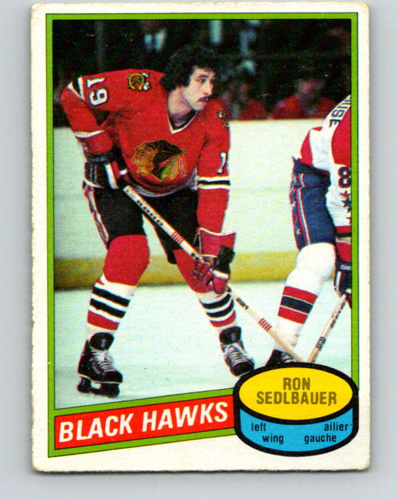 1980-81 O-Pee-Chee #134 Ron Sedlbauer Chicago Blackhawks V38359