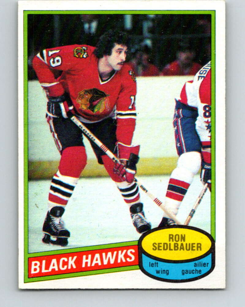 1980-81 O-Pee-Chee #134 Ron Sedlbauer Chicago Blackhawks V38364
