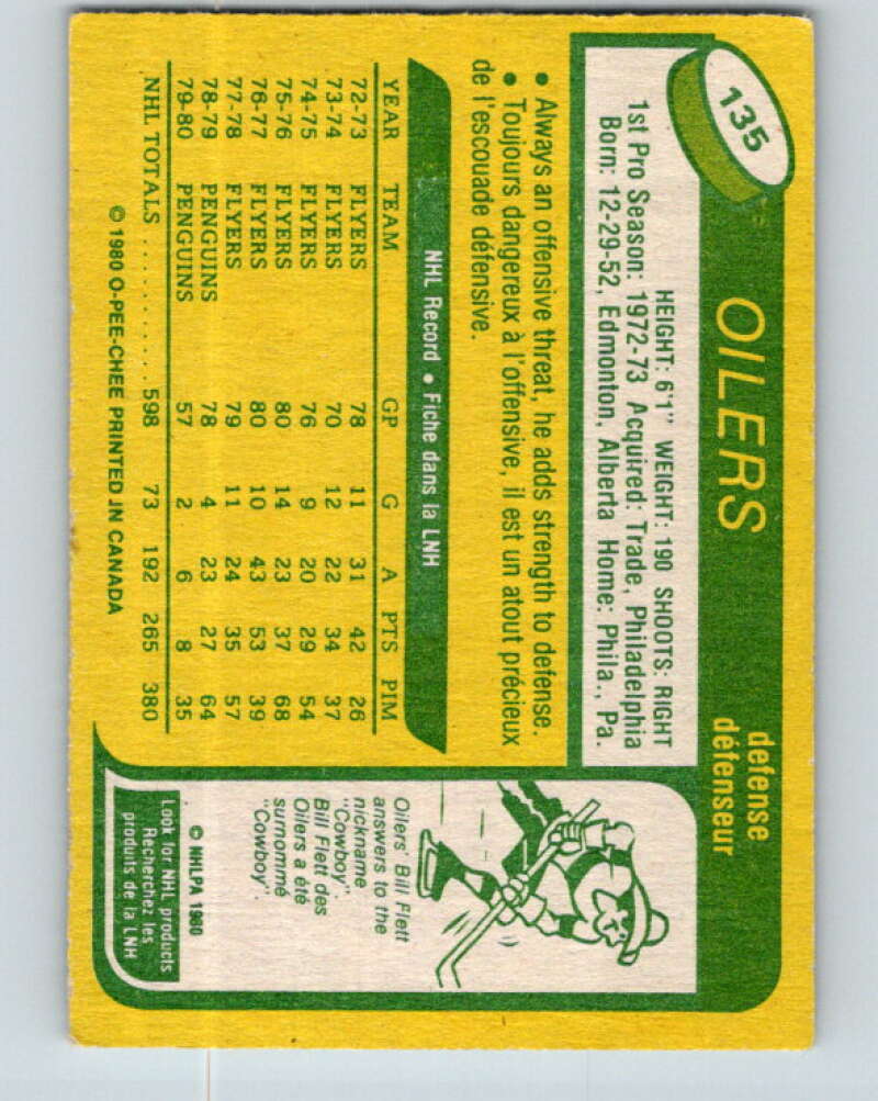 1980-81 O-Pee-Chee #135 Tom Bladon Edmonton Oilers V38368