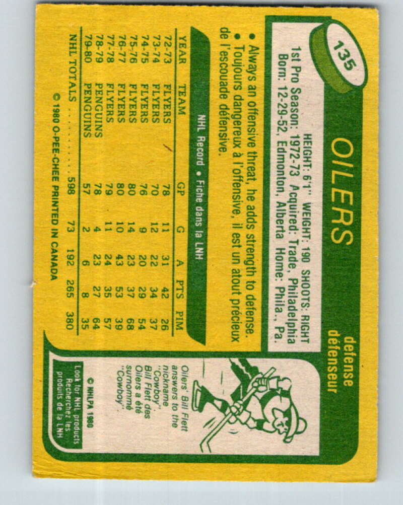 1980-81 O-Pee-Chee #135 Tom Bladon Edmonton Oilers V38375