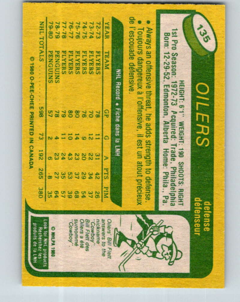 1980-81 O-Pee-Chee #135 Tom Bladon Edmonton Oilers V38378