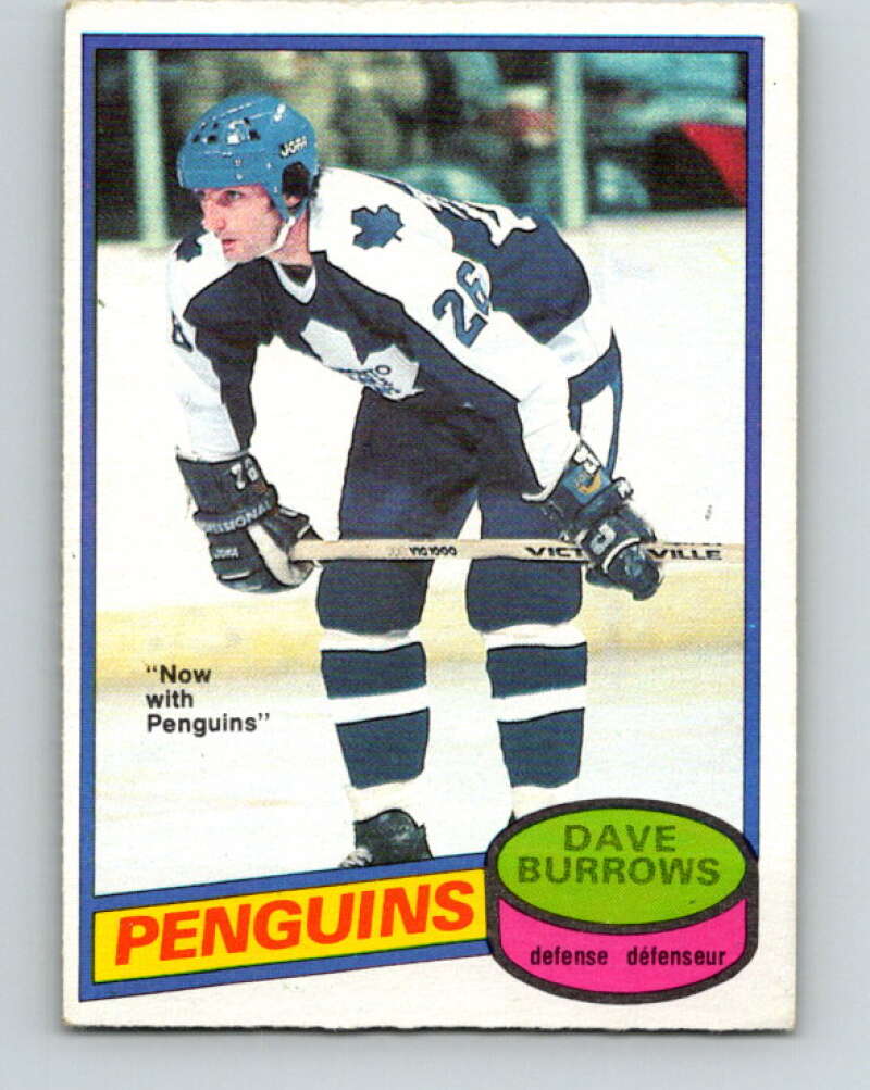 1980-81 O-Pee-Chee #147 Dave Burrows Pittsburgh Penguins V38493