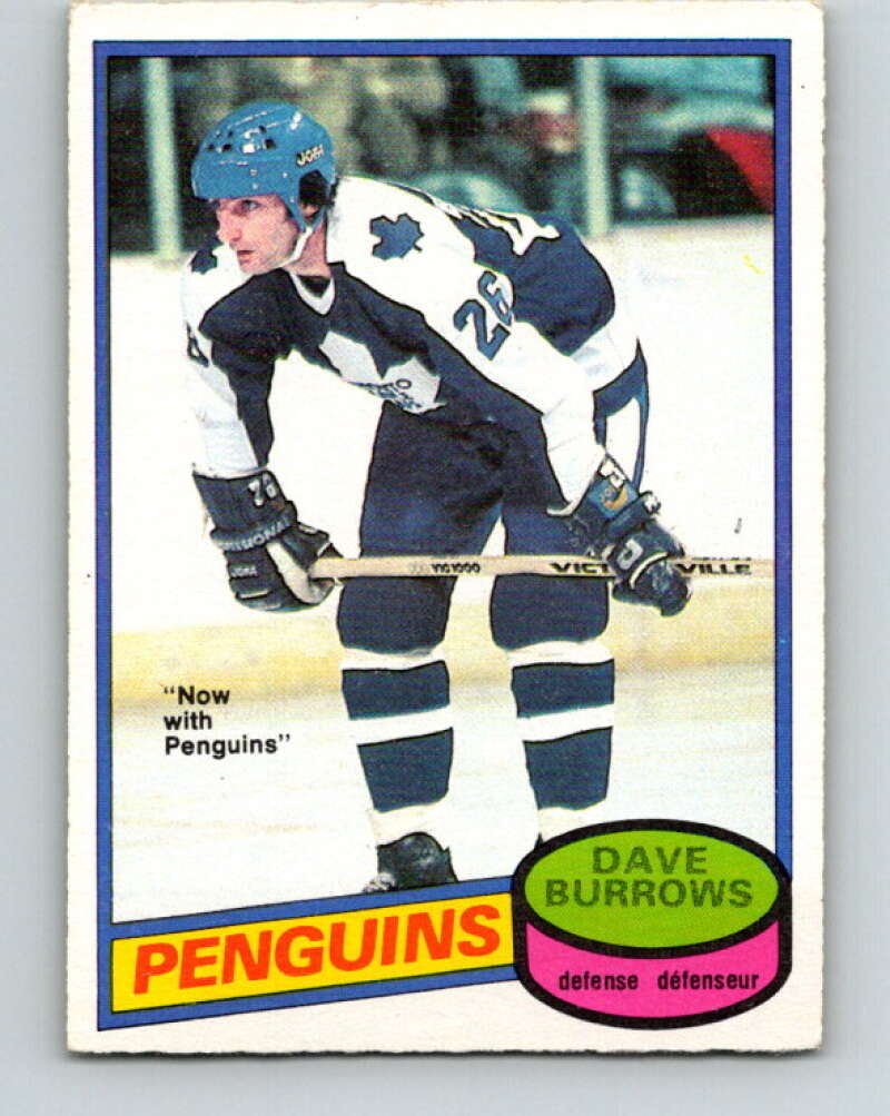 1980-81 O-Pee-Chee #147 Dave Burrows Pittsburgh Penguins V38499