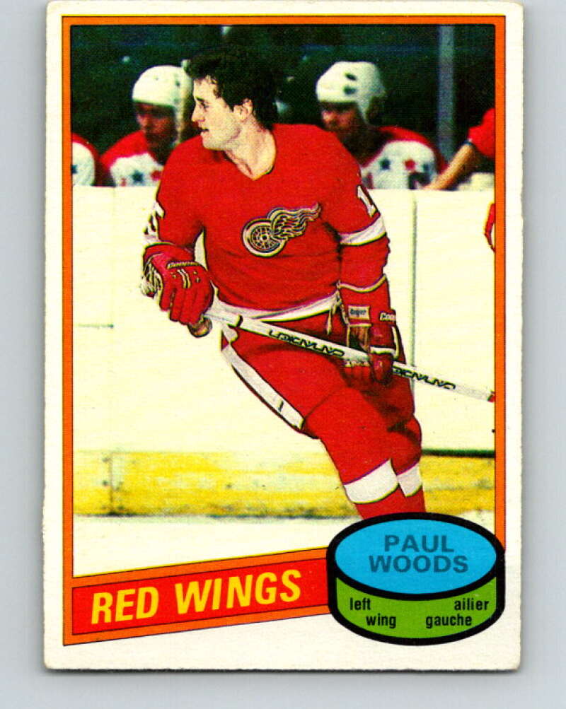 1980-81 O-Pee-Chee #148 Paul Woods Detroit Red Wings V38502