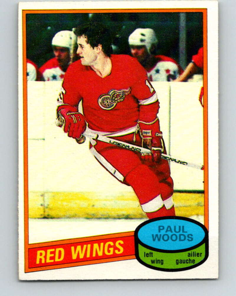 1980-81 O-Pee-Chee #148 Paul Woods Detroit Red Wings V38503