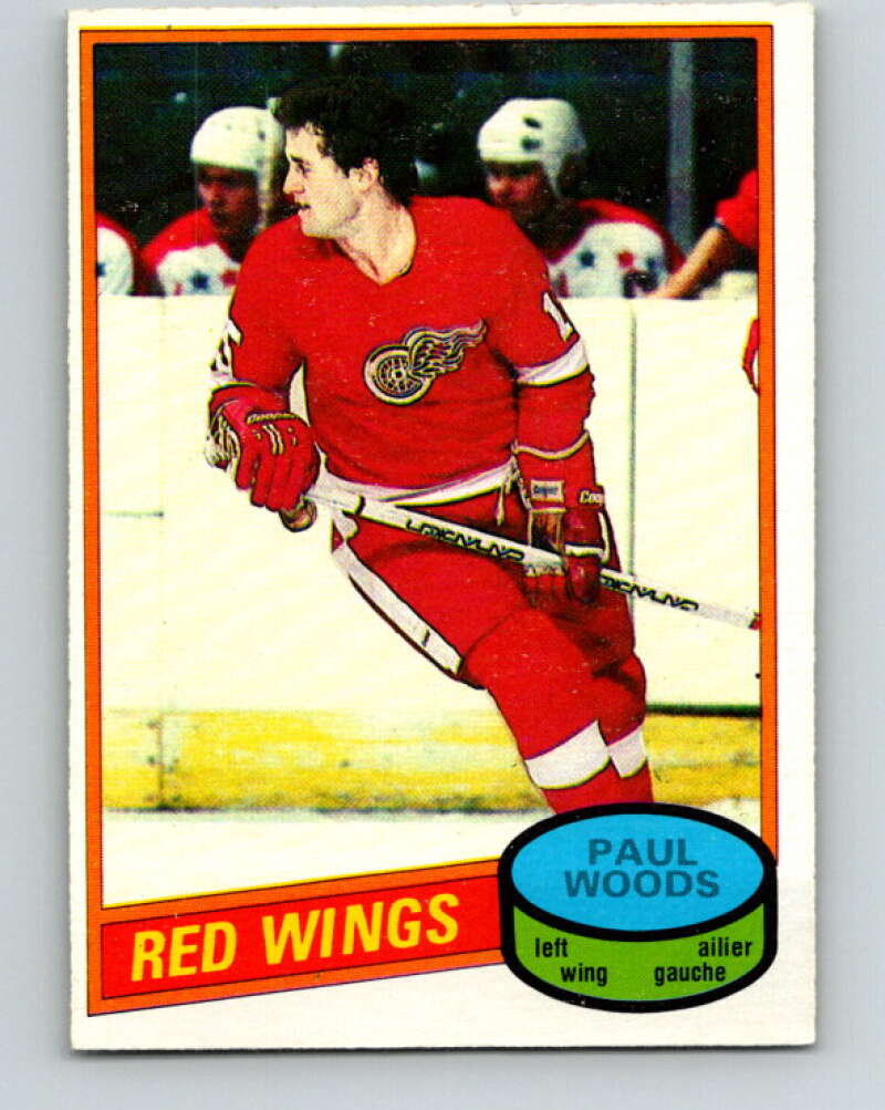 1980-81 O-Pee-Chee #148 Paul Woods Detroit Red Wings V38509
