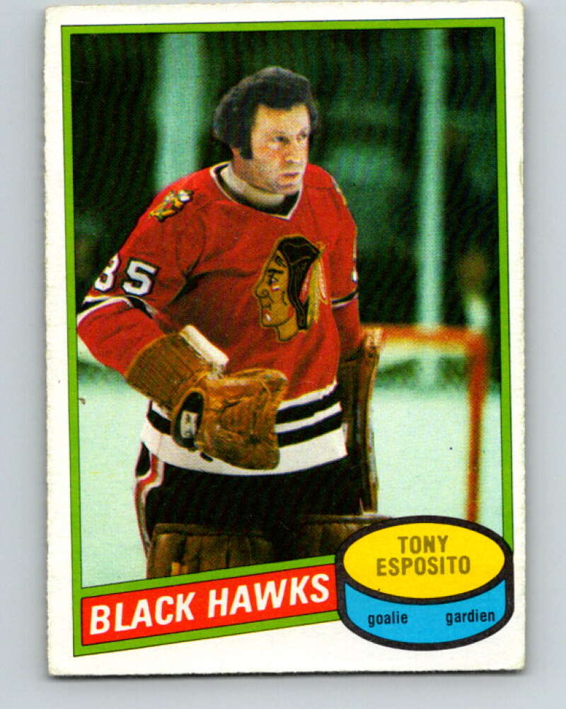 1980-81 O-Pee-Chee #150 Tony Esposito Chicago Blackhawks V38524