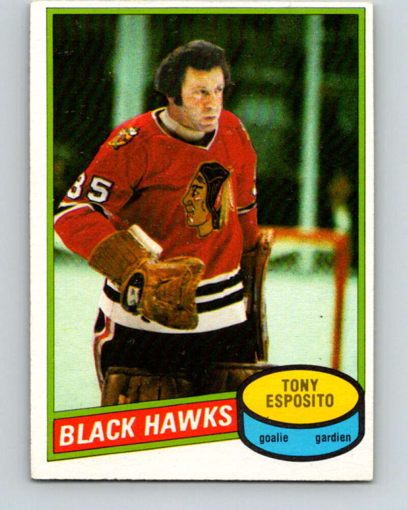 1980-81 O-Pee-Chee #150 Tony Esposito Chicago Blackhawks V38525