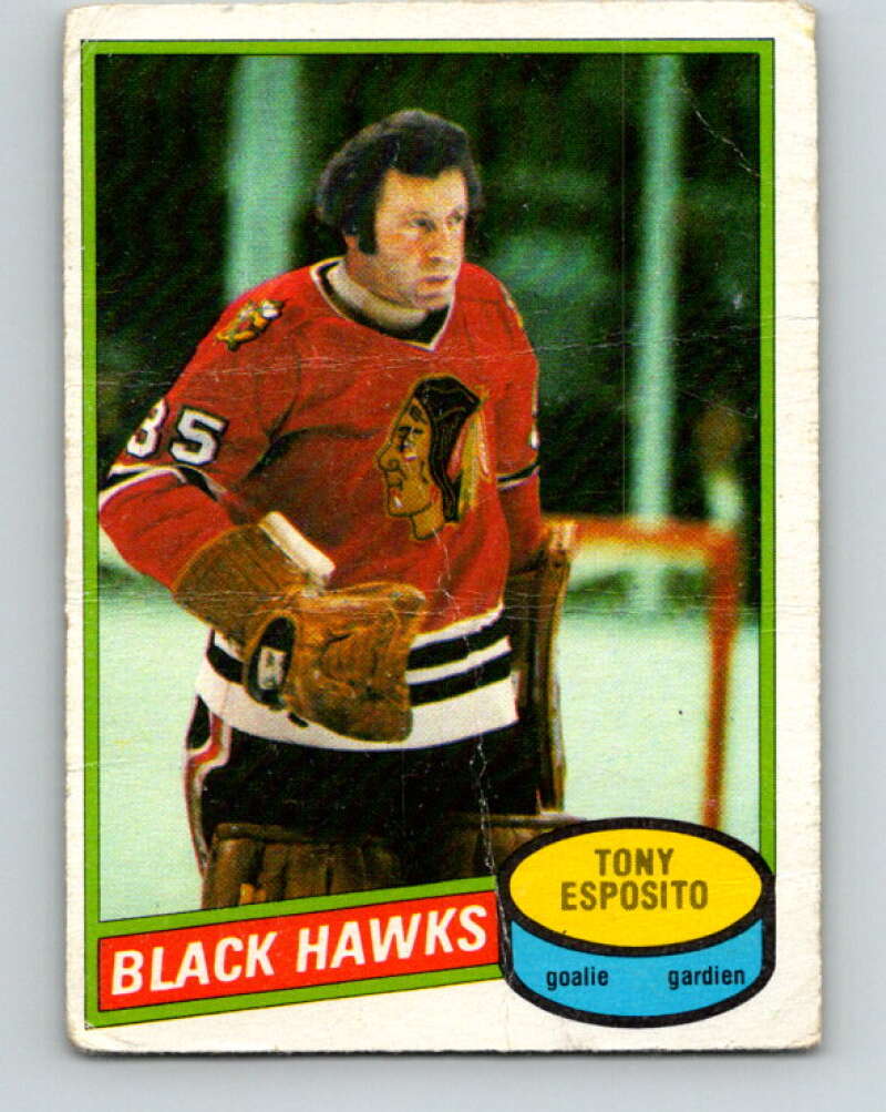 1980-81 O-Pee-Chee #150 Tony Esposito Chicago Blackhawks V38527