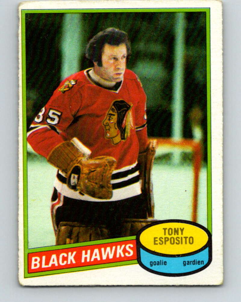 1980-81 O-Pee-Chee #150 Tony Esposito Chicago Blackhawks V38528