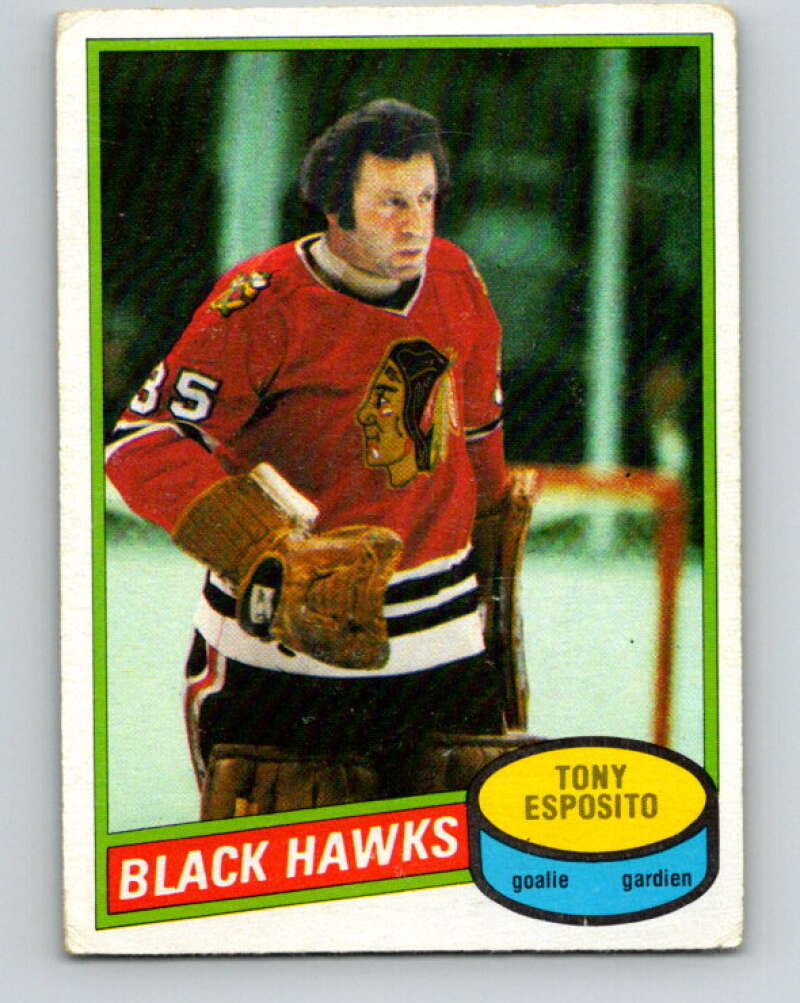 1980-81 O-Pee-Chee #150 Tony Esposito Chicago Blackhawks V38533