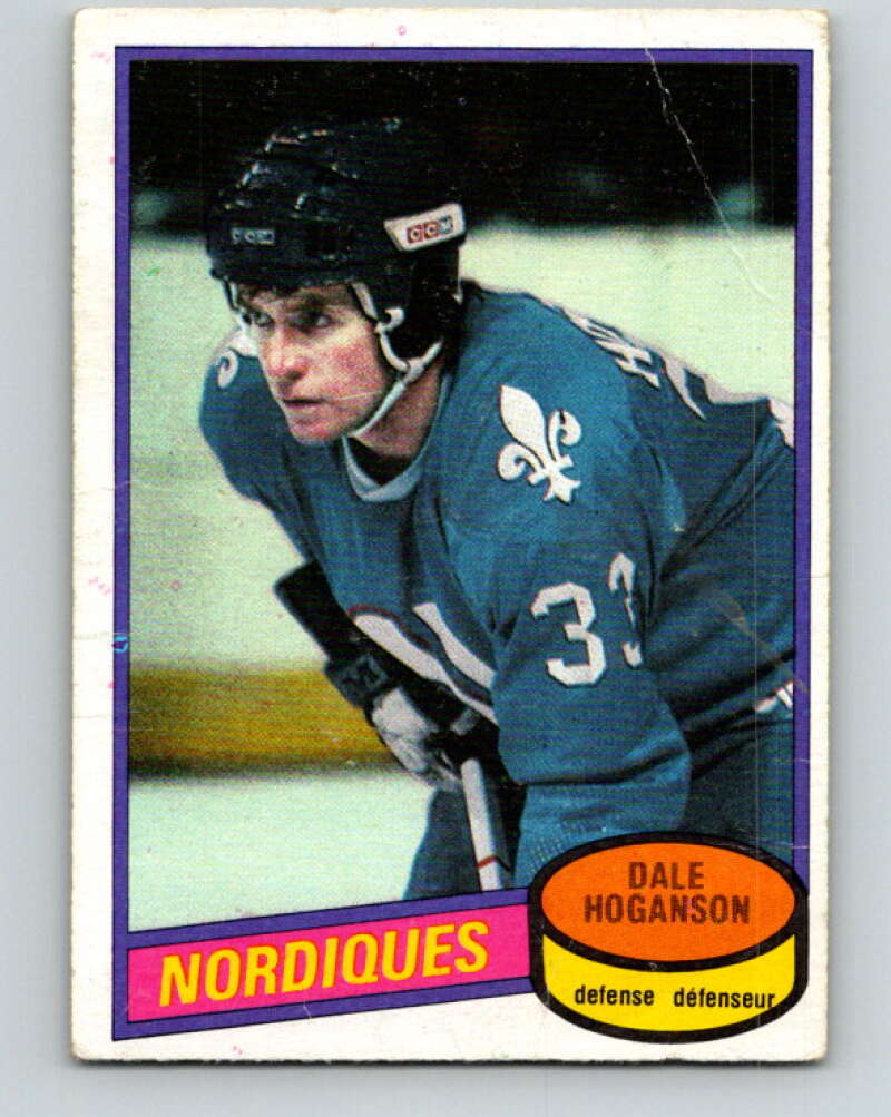 1980-81 O-Pee-Chee #155 Dale Hoganson Quebec Nordiques V38578