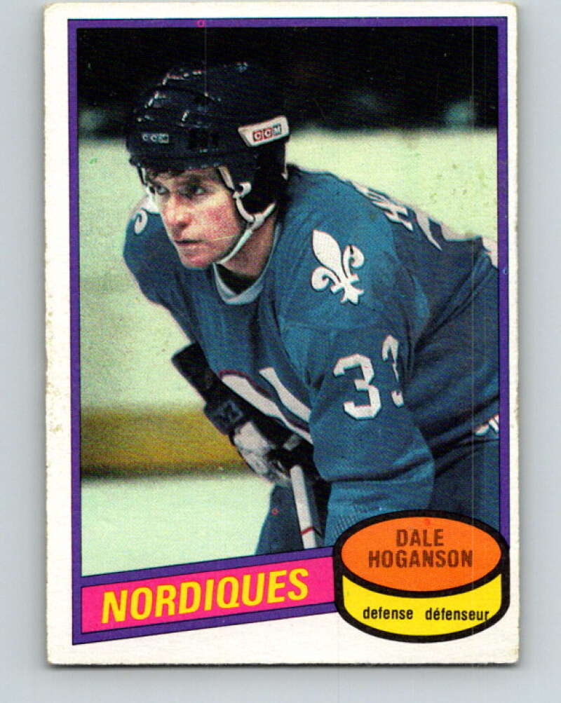1980-81 O-Pee-Chee #155 Dale Hoganson Quebec Nordiques V38581