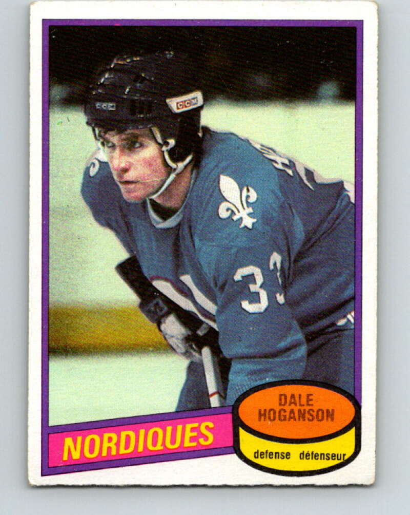 1980-81 O-Pee-Chee #155 Dale Hoganson Quebec Nordiques V38585