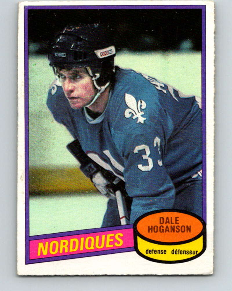 1980-81 O-Pee-Chee #155 Dale Hoganson Quebec Nordiques V38586