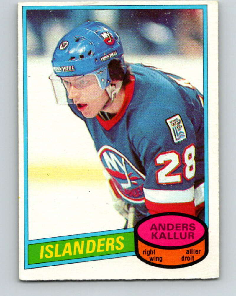 1980-81 O-Pee-Chee #156 Anders Kallur RC Rookie New York Islanders V38593