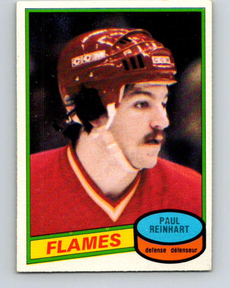 1980-81 O-Pee-Chee #157 Paul Reinhart RC Rookie Calgary Flames V38603