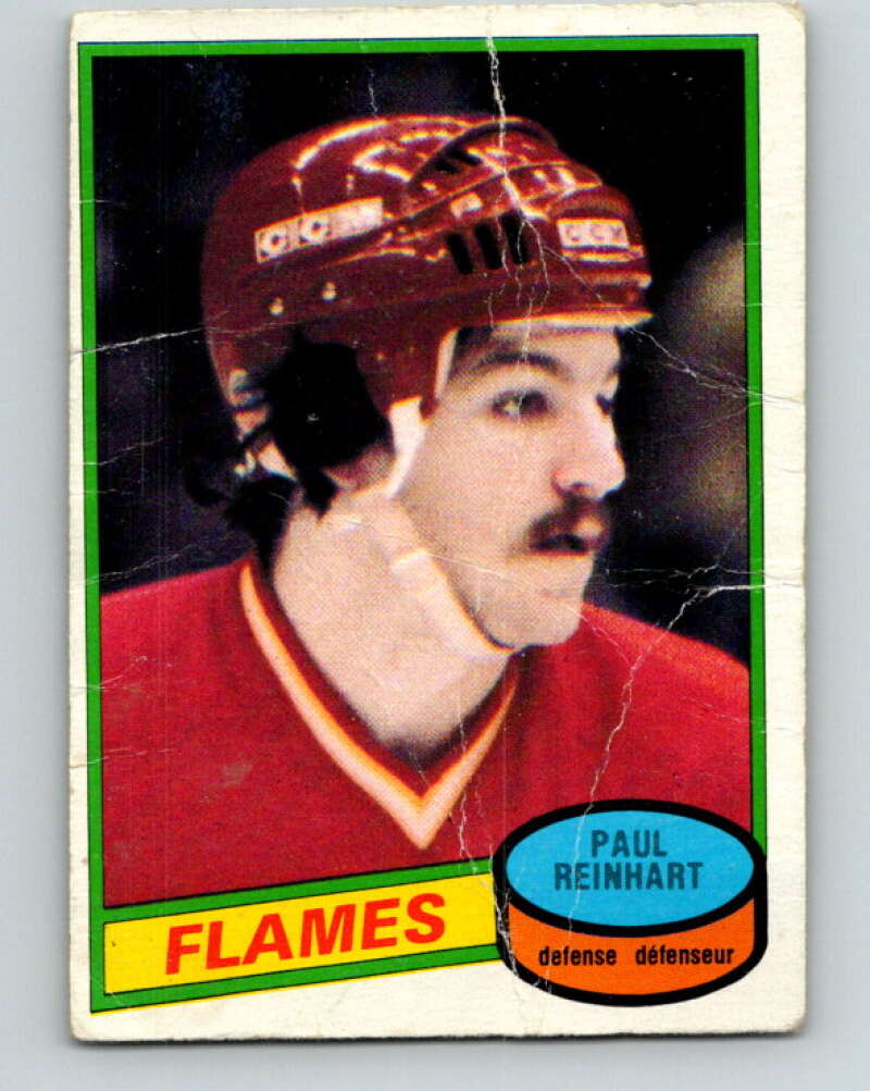 1980-81 O-Pee-Chee #157 Paul Reinhart RC Rookie Calgary Flames V38604