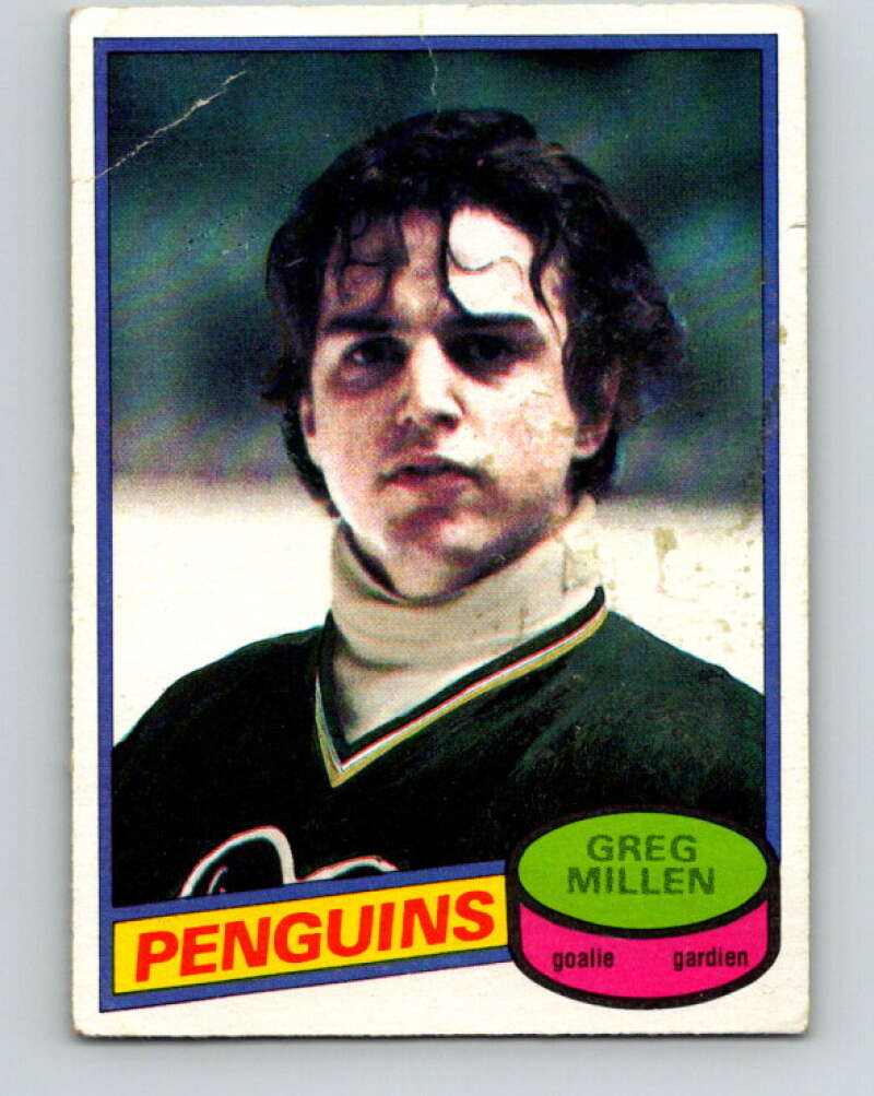 1980-81 O-Pee-Chee #158 Greg Millen Pittsburgh Penguins V38609