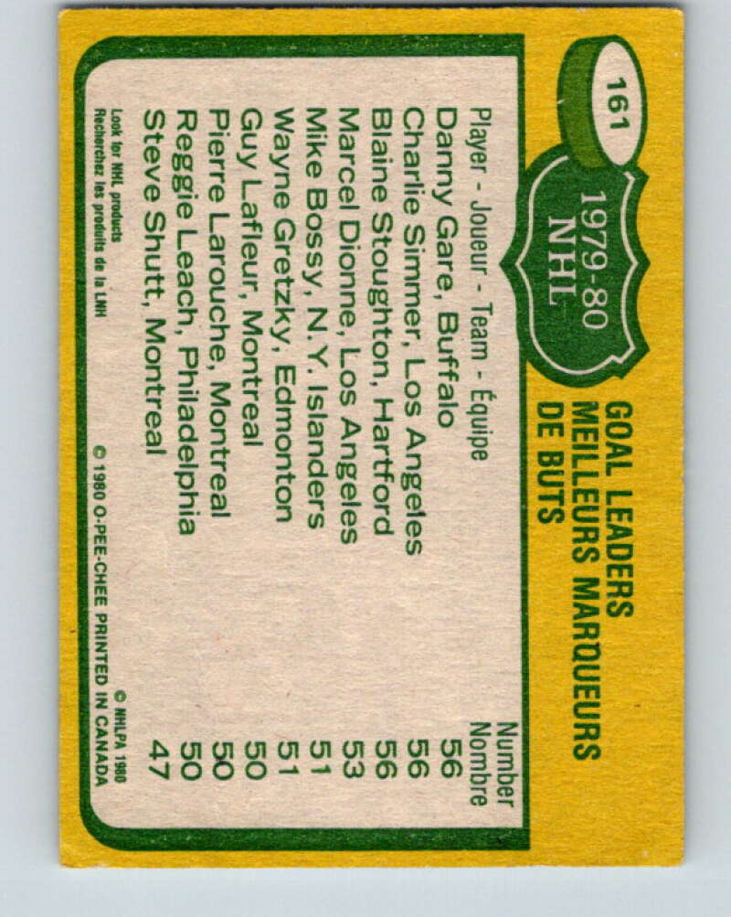 1980-81 O-Pee-Chee #161 Gare/C Simmer/Stoughton LL V38643
