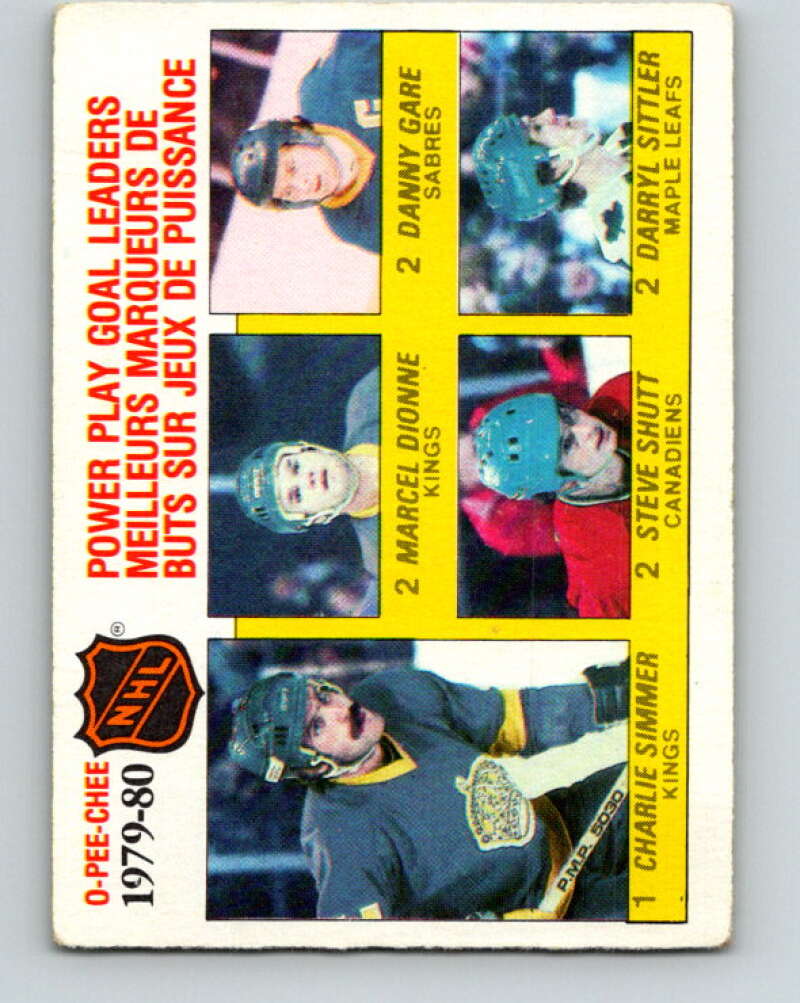 1980-81 O-Pee-Chee #165 Dionne/Gare/Shutt/Simmer/ Sittler LL V38663
