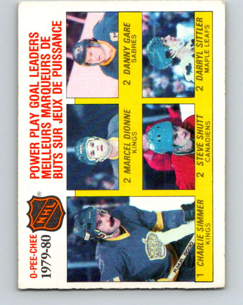 1980-81 O-Pee-Chee #165 Dionne/Gare/Shutt/Simmer/ Sittler LL V38665