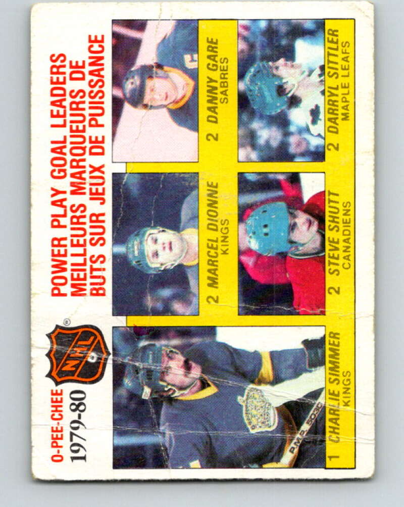 1980-81 O-Pee-Chee #165 Dionne/Gare/Shutt/Simmer/ Sittler LL V38670