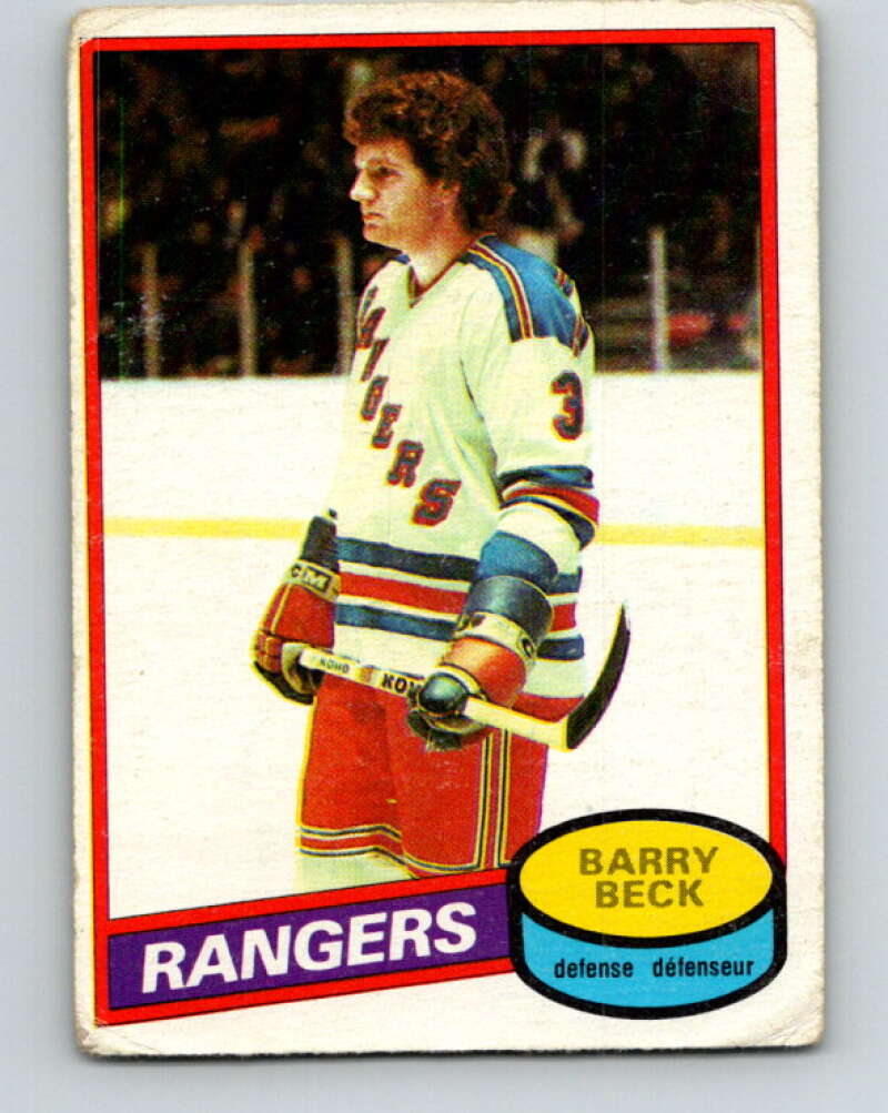 1980-81 O-Pee-Chee #170 Barry Beck New York Rangers V38706