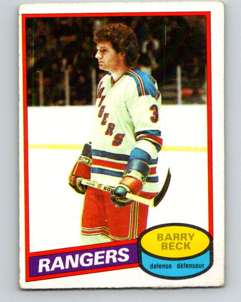 1980-81 O-Pee-Chee #170 Barry Beck New York Rangers V38709