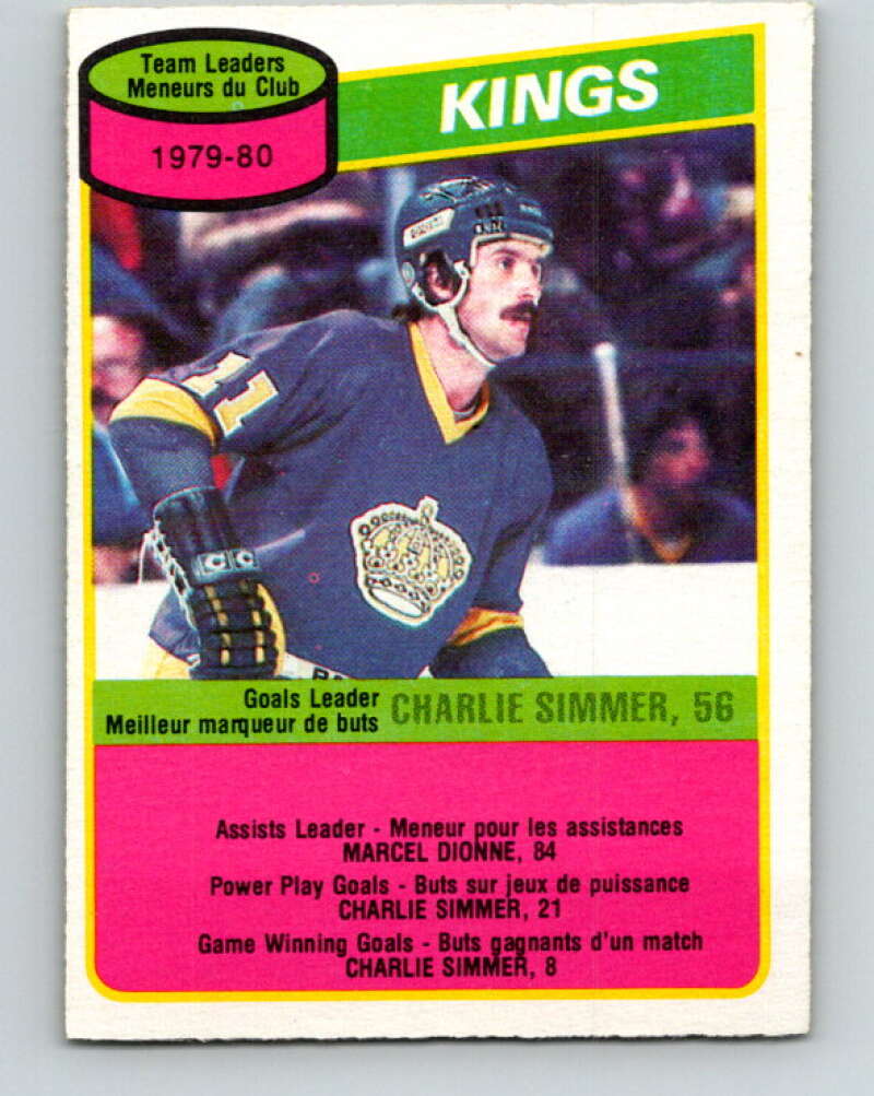 1980-81 O-Pee-Chee #171 Charlie Simmer TL Los Angeles Kings V38715