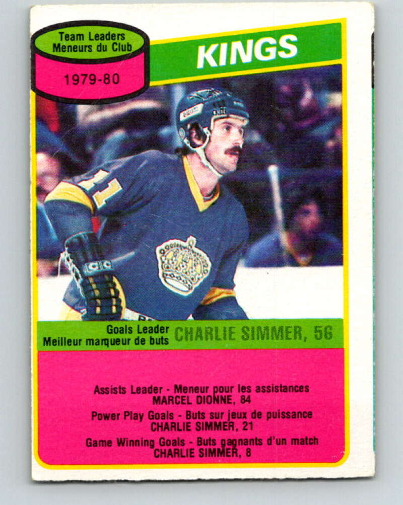 1980-81 O-Pee-Chee #171 Charlie Simmer TL Los Angeles Kings V38718