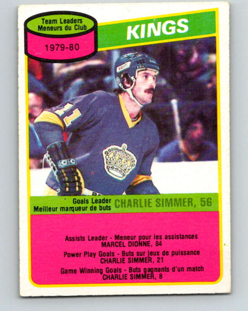 1980-81 O-Pee-Chee #171 Charlie Simmer TL Los Angeles Kings V38719