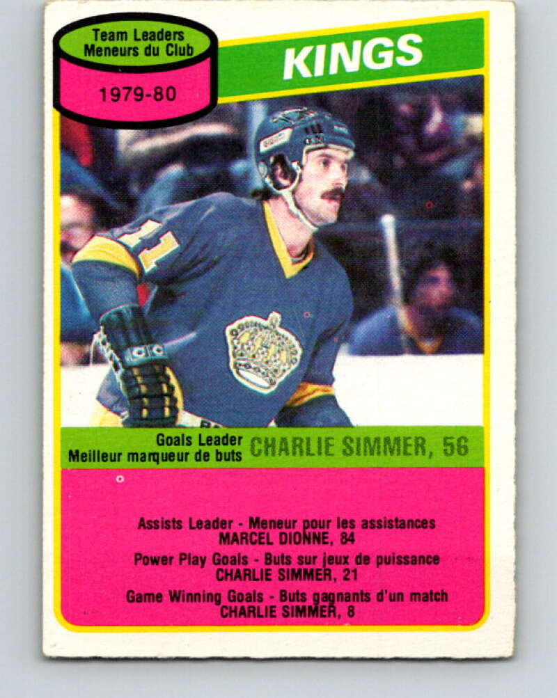 1980-81 O-Pee-Chee #171 Charlie Simmer TL Los Angeles Kings V38720
