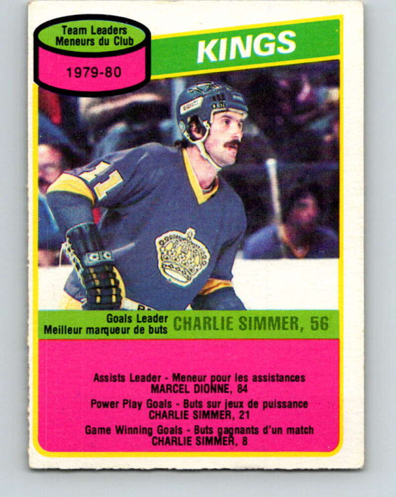 1980-81 O-Pee-Chee #171 Charlie Simmer TL Los Angeles Kings V38721