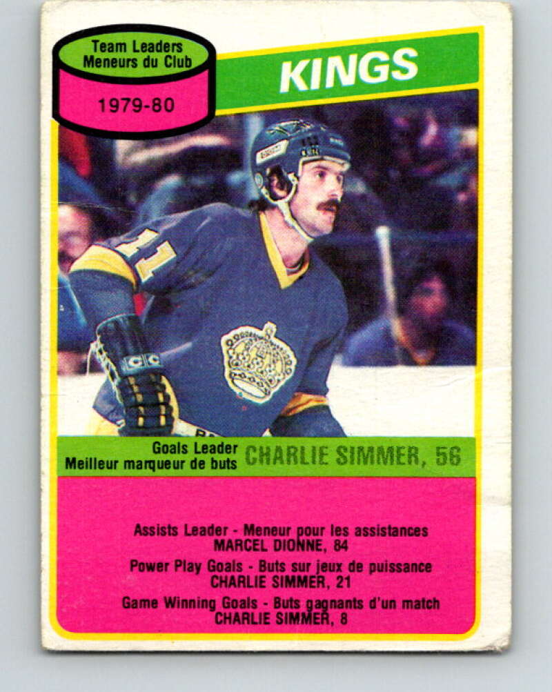 1980-81 O-Pee-Chee #171 Charlie Simmer TL Los Angeles Kings V38723