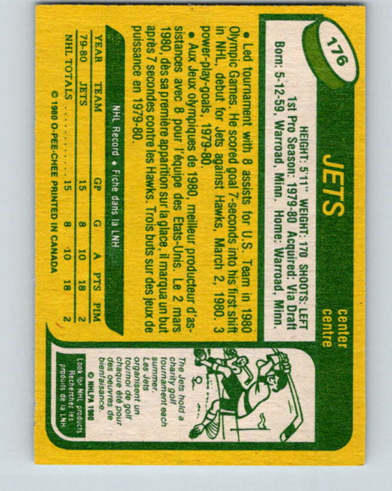 1980-81 O-Pee-Chee #176 Dave Christian OLY RC Rookie Winnipeg Jets V38760