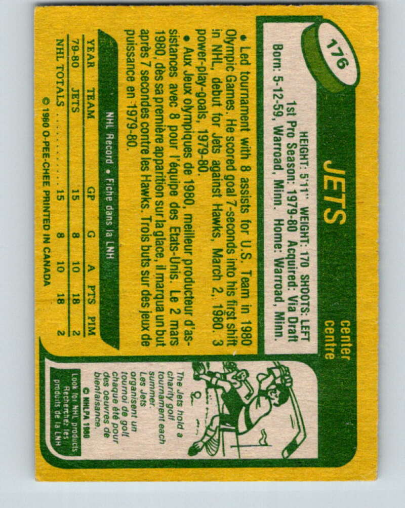 1980-81 O-Pee-Chee #176 Dave Christian OLY RC Rookie Winnipeg Jets V38770