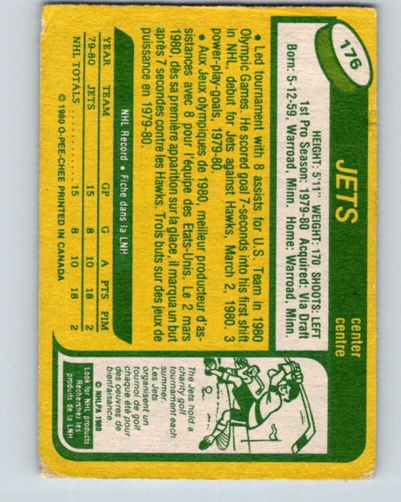 1980-81 O-Pee-Chee #176 Dave Christian OLY RC Rookie Winnipeg Jets V38771