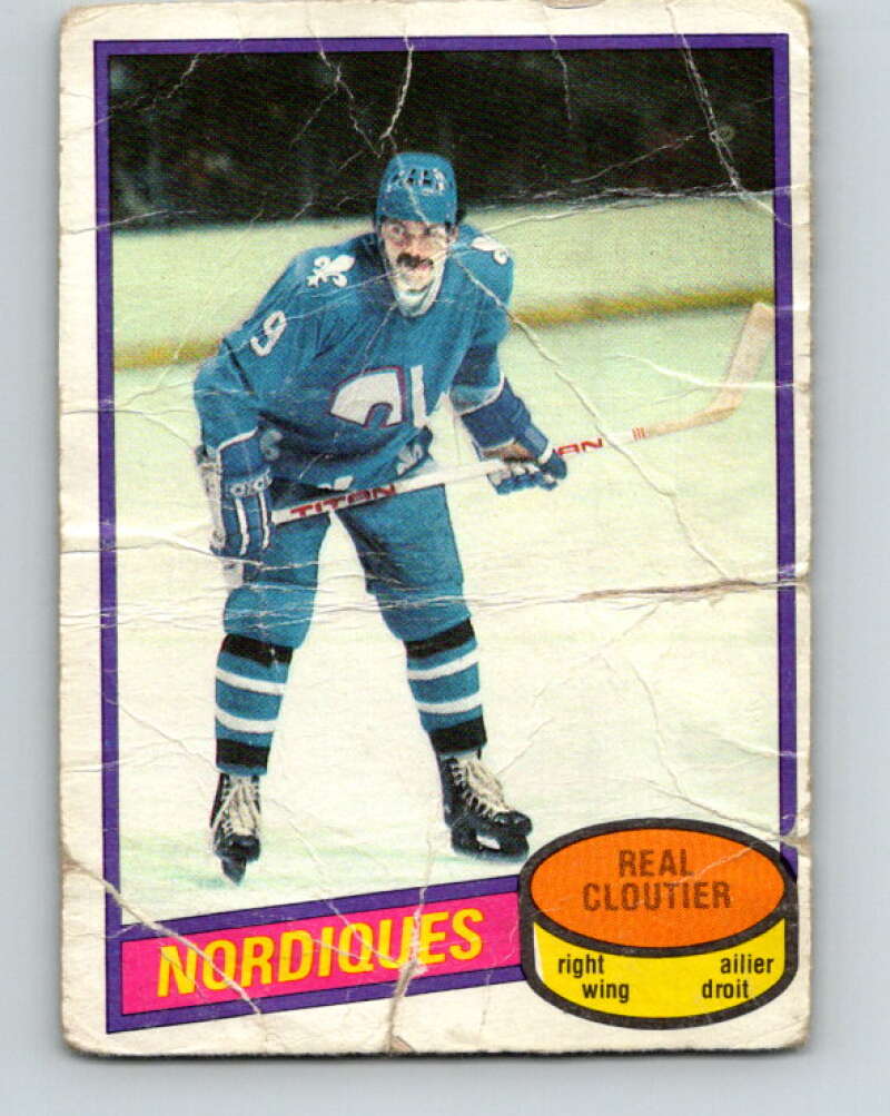 1980-81 O-Pee-Chee #178 Real Cloutier Quebec Nordiques V38784