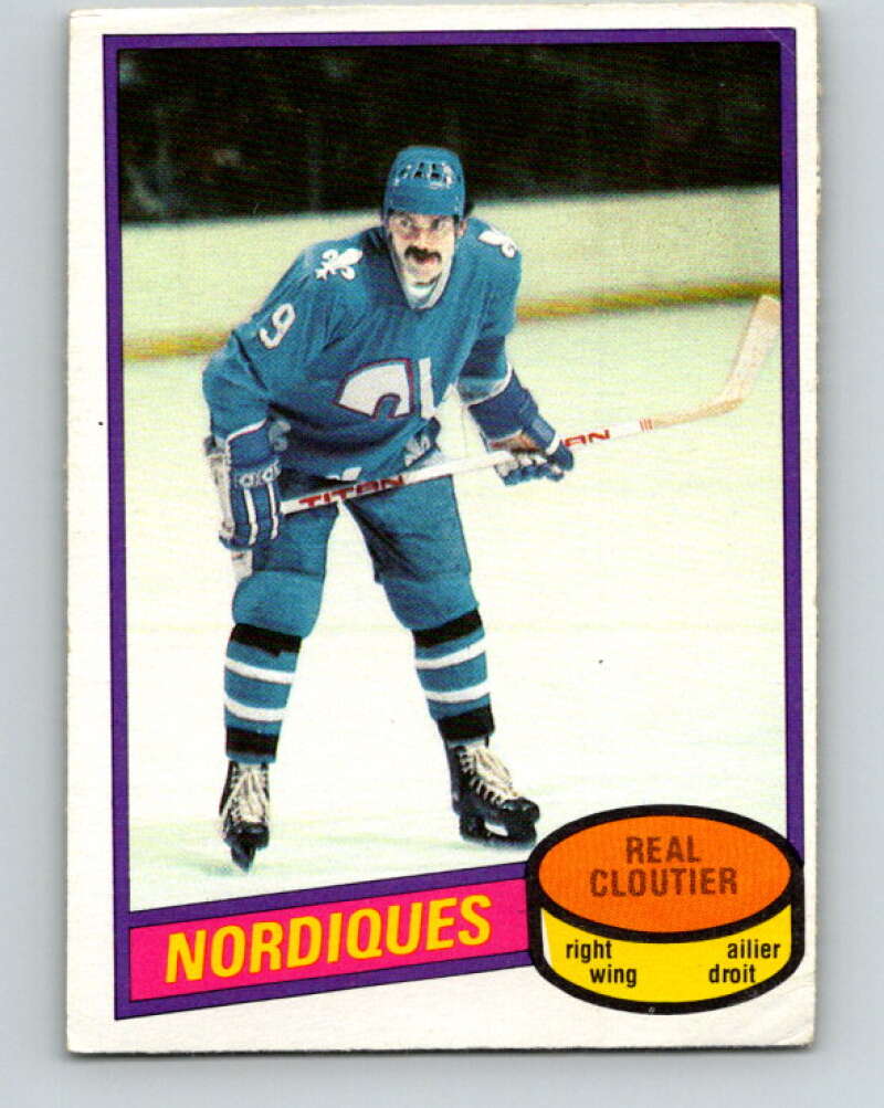 1980-81 O-Pee-Chee #178 Real Cloutier Quebec Nordiques V38786