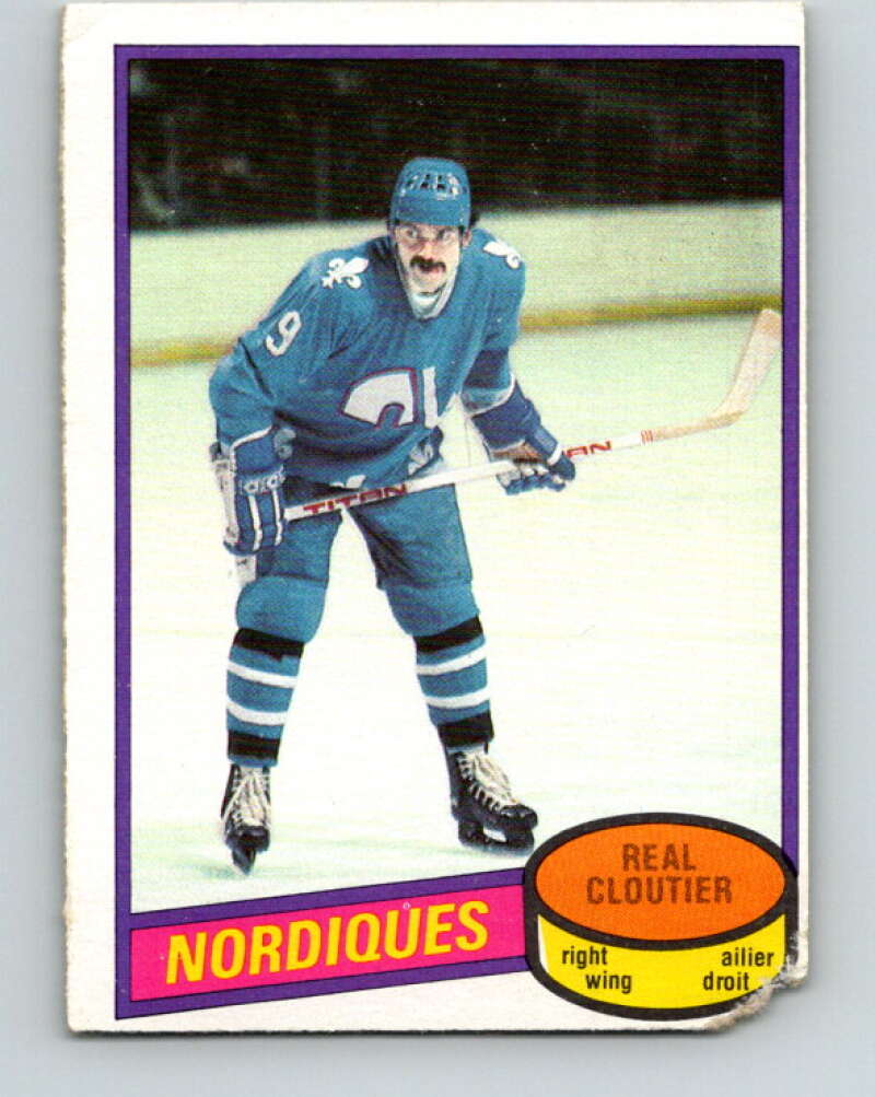 1980-81 O-Pee-Chee #178 Real Cloutier Quebec Nordiques V38790