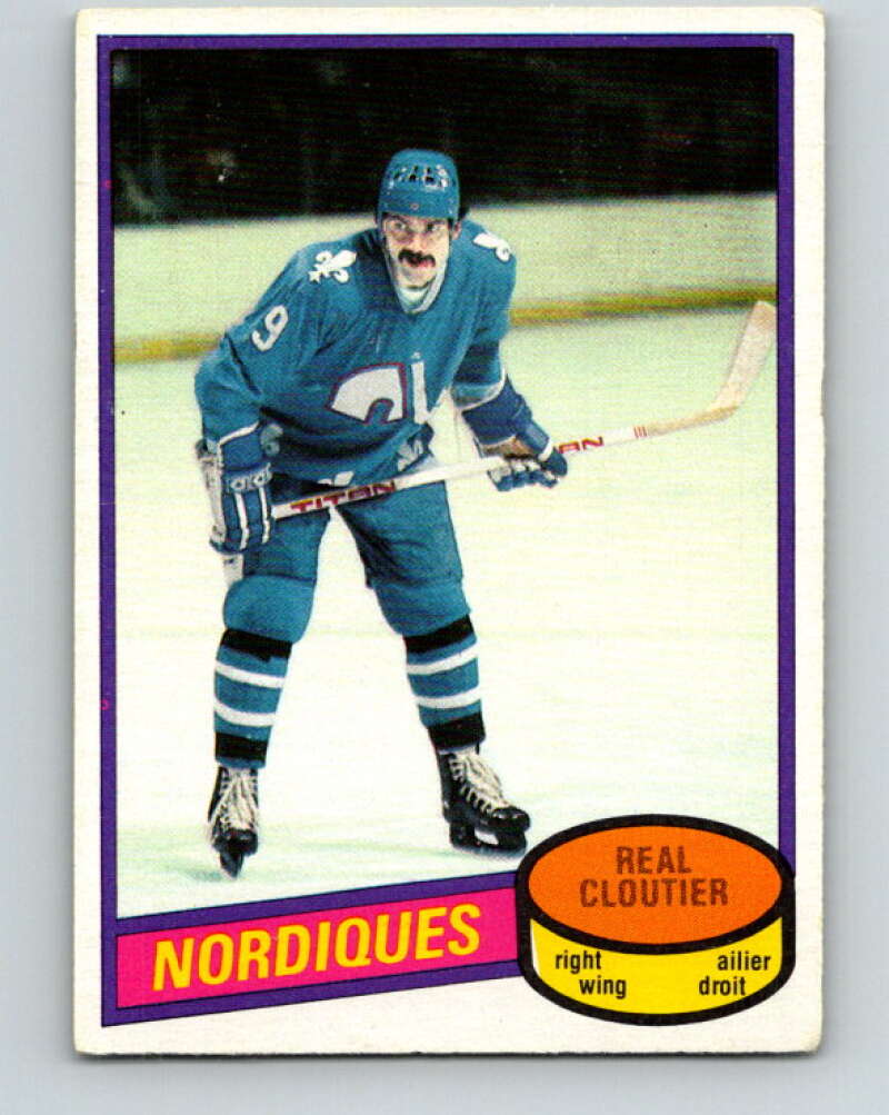 1980-81 O-Pee-Chee #178 Real Cloutier Quebec Nordiques V38792