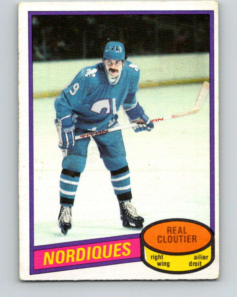 1980-81 O-Pee-Chee #178 Real Cloutier Quebec Nordiques V38793