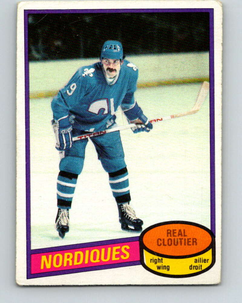1980-81 O-Pee-Chee #178 Real Cloutier Quebec Nordiques V38796
