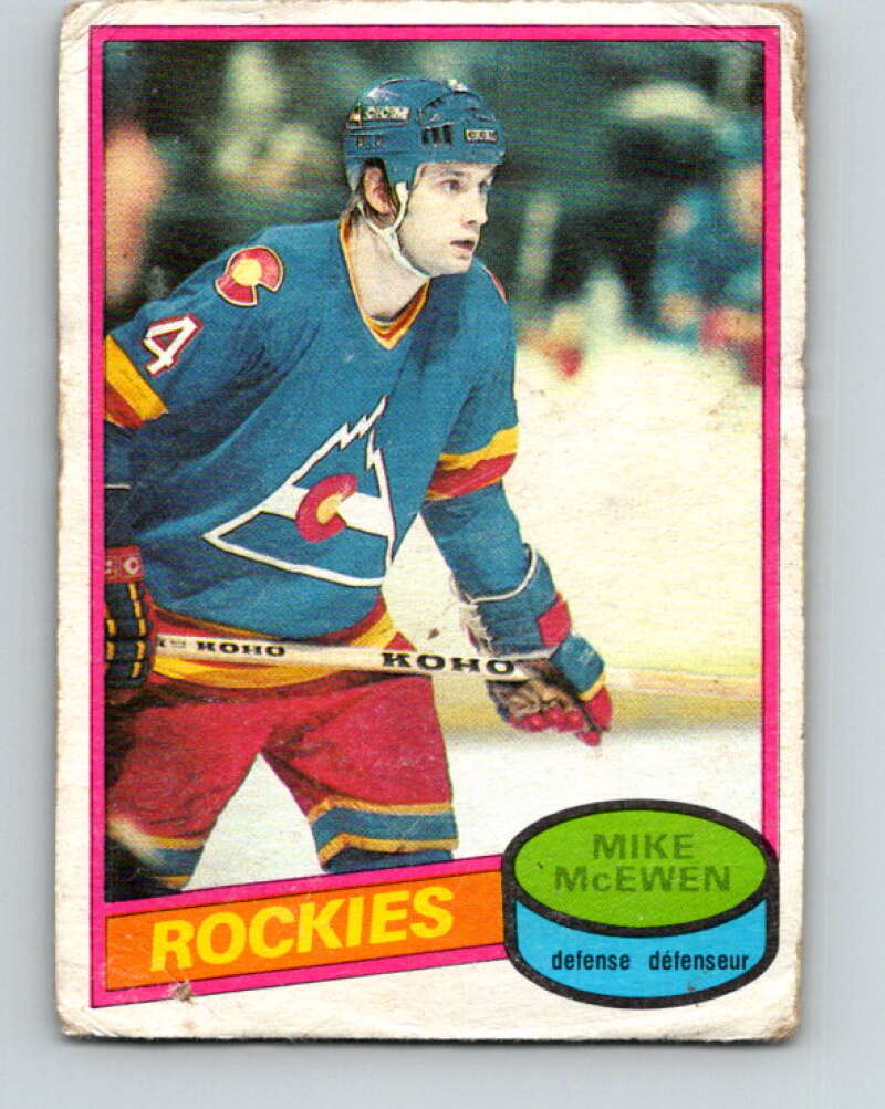 1980-81 O-Pee-Chee #185 Mike McEwen Colorado Rockies V38858